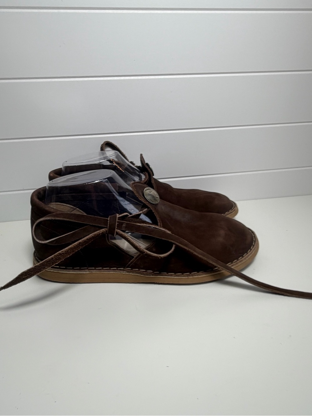 Wild Sole Moccasins brushed leather Handcrafted Brown Buffalo Nickel Shoe